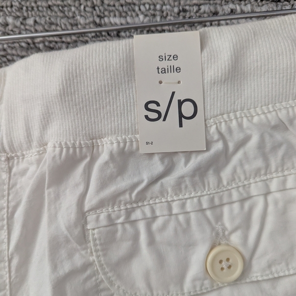 NWT - Joe Fresh Women's White Cargo Shorts with Drawstring Waist - Picture 3 of 8